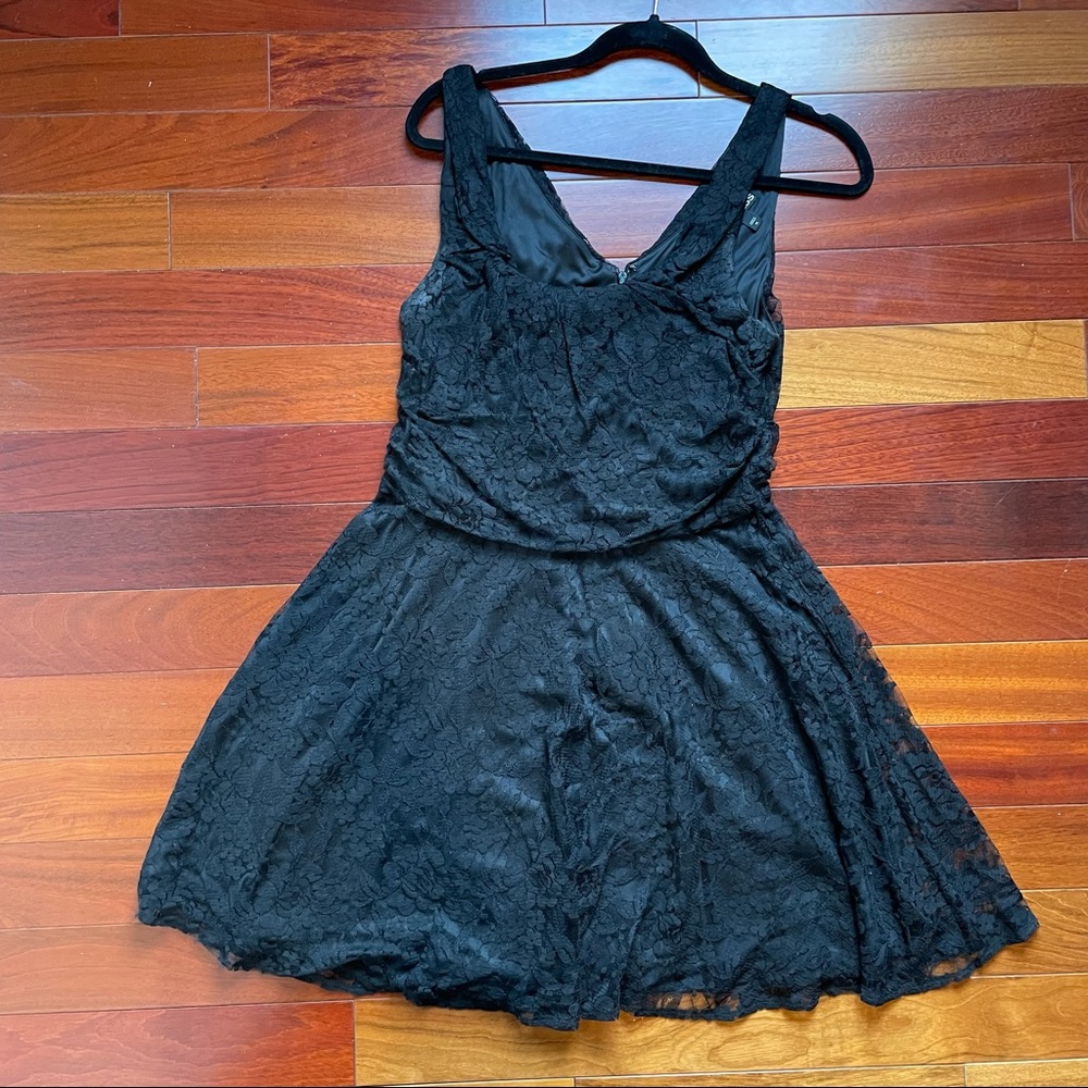 Express Black Lace Cowl Neck Dress